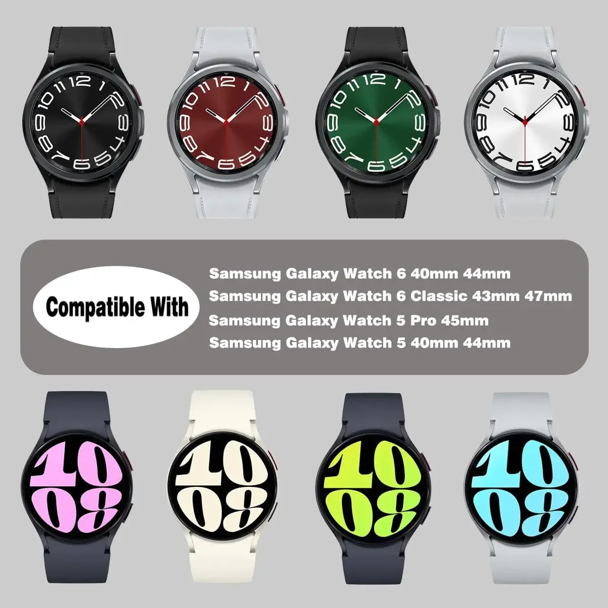 Magnetic Band For Samsung Galaxy Watch 7 6 5 4 44mm 40mm/5 pro 45mm Silicone 20mm watch Bracelet Galaxy 6 classic 43 47 mm strap