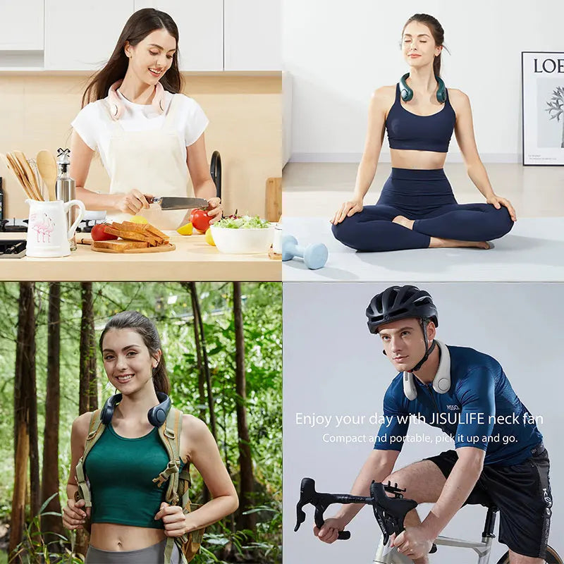 JISULIFE Rechargeable Portable Neck Fan