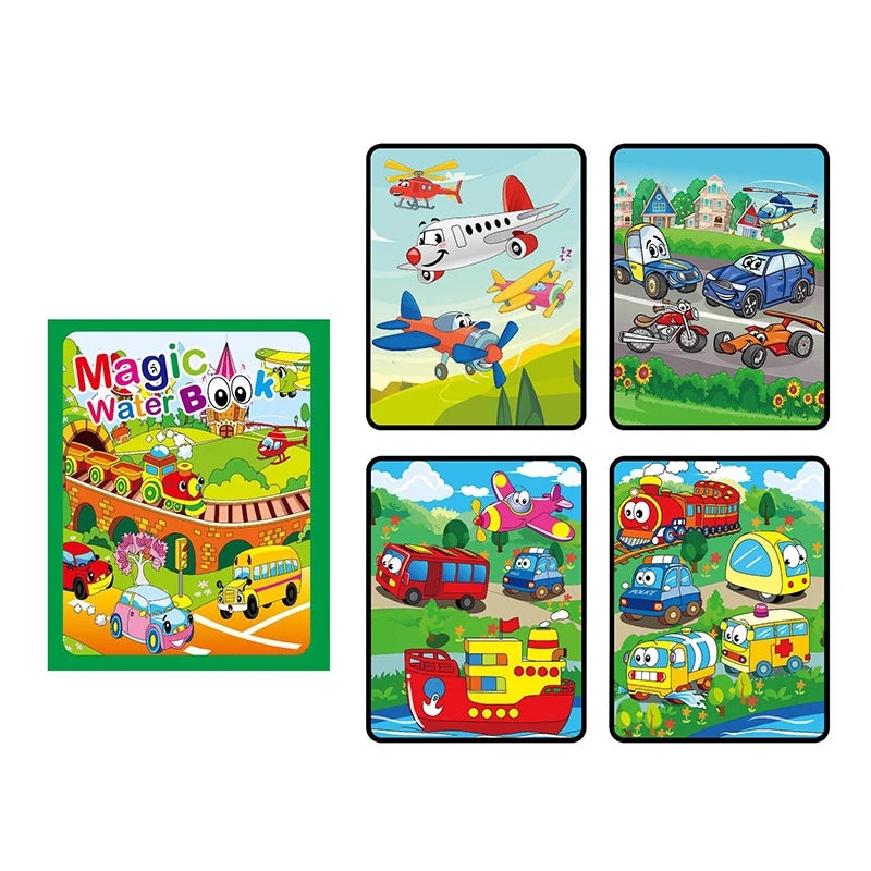 Reusable Magic Water Coloring Book Drawing Book for Kids Toddler Painting Book Montessori Educational Learning Toys