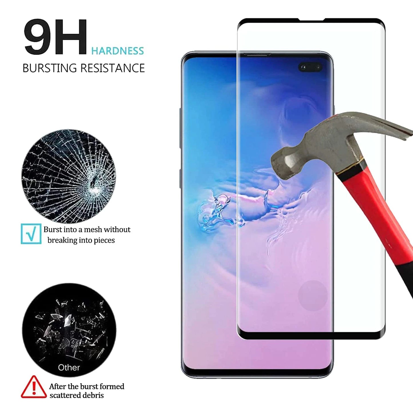4Pcs Tempered Glass For Samsung Galaxy S10 Plus S20 S21 S22 S23 Ultra Plus Note 20 Ultra Anti Scratch Screen Protector Glass