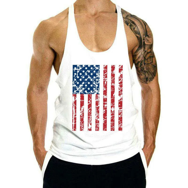 Summer Y Back Gym Stringer Tank Top Men Cotton Clothing Bodybuilding Sleeveless Shirt Fitness Vest Muscle Singlets Workout Tank
