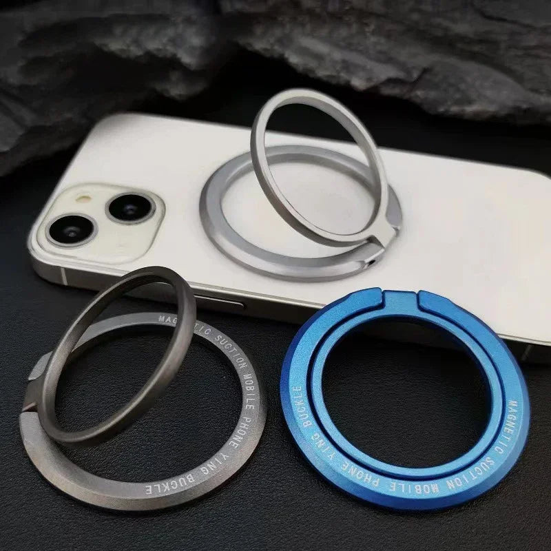 Magnetic Ring Phone Holder For MagSafe Portable Mobile Phone Magnet Foldable Bracket Removable Grip Stand for iPhone Support