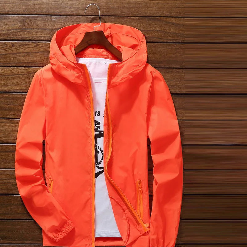 S-7XL Windproof Quick Dry Coat Ultra-Light Waterproof Jacket Men Women UV Outwear Camping Hiking Cycling Running Sport Rain Coat