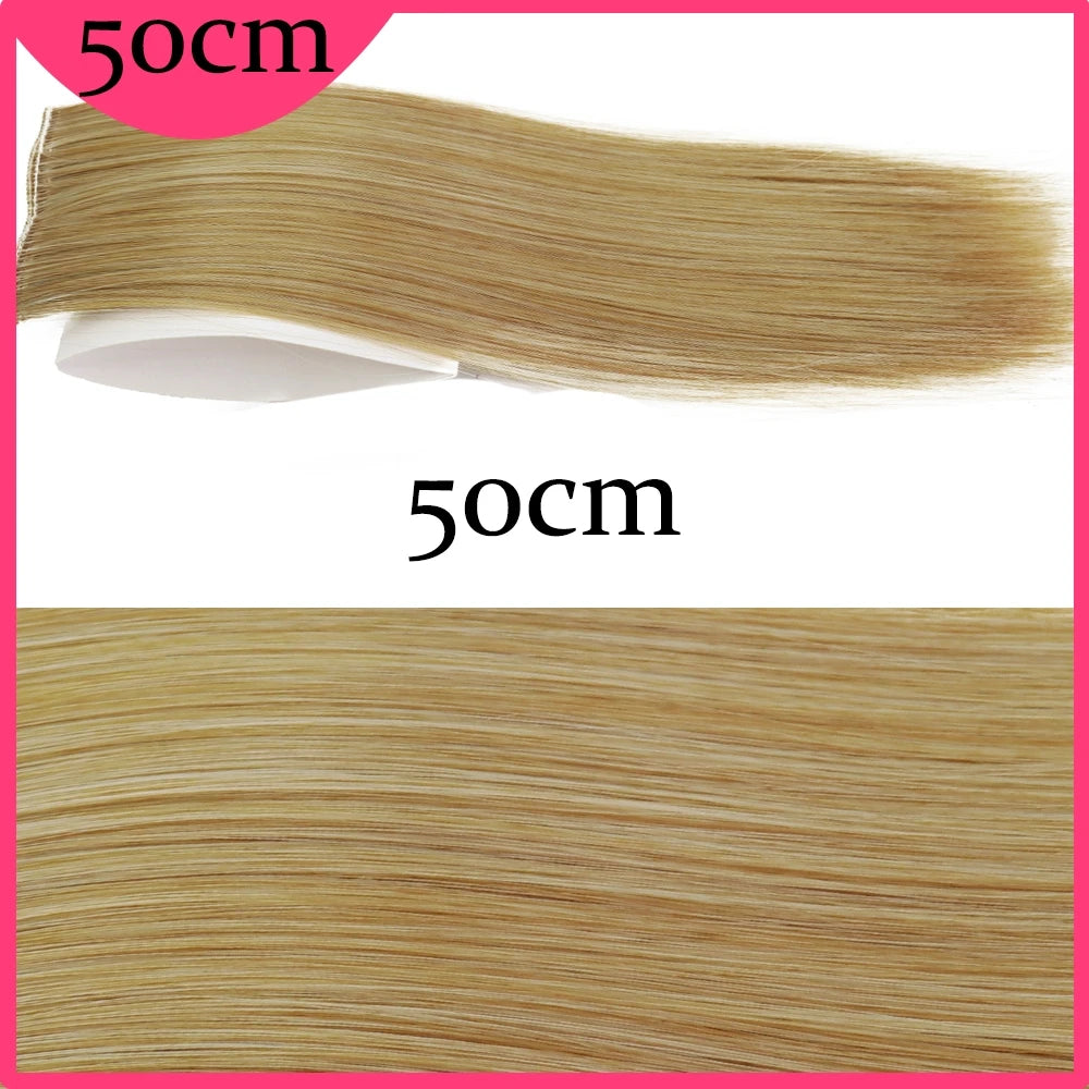 MERISI HAIR Synthetic Invisable Straight Hair Pads Clip In One Piece 2Clips Increase hair volume Hair Extensions Top Side Cover