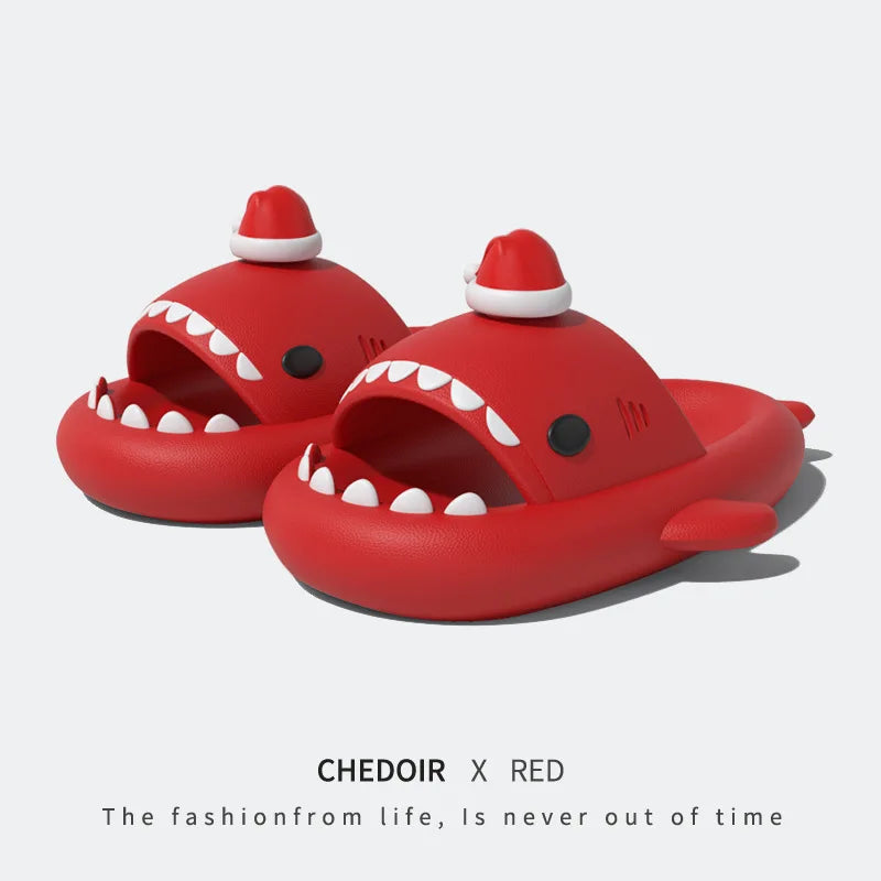 Women Shark Slippers Clapper flip flops House Cloud Platform Slides Summer Beach Sandals Men Male Shoes Fish Dot Cat Female