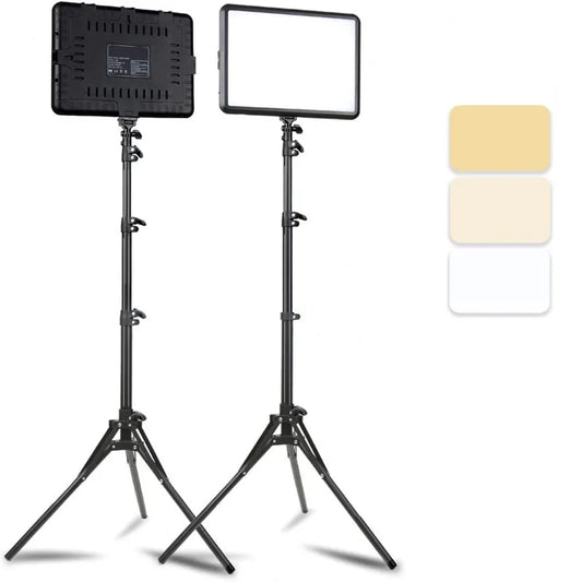 8/12 Inch LED Photography Video Panel Light Photo Studio Lighting Kit For Shoot Live Streaming Youbube With Tripod Stand