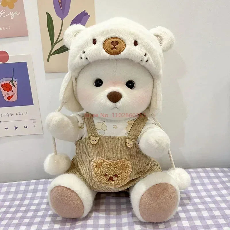 Clothes For 30cm Plush Toys Kawaii Plush Bear Doll Clothing Soft Bear White Brown Comfortable Cute Teddy Bear Kids Gift