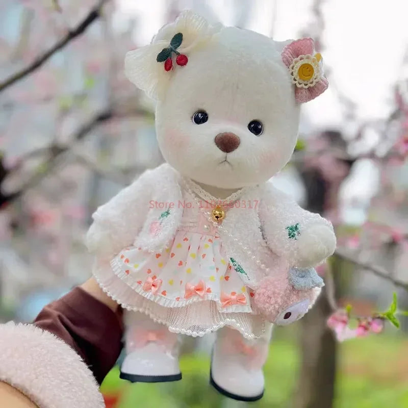 Clothes For 30cm Plush Toys Kawaii Plush Bear Doll Clothing Soft Bear White Brown Comfortable Cute Teddy Bear Kids Gift