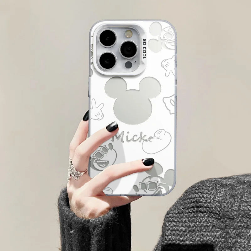 Mickeys Minnies Mouses Back Shadow Phone Case For iPhone 16 16e 15 14 13 12 11Pro Max 7 8 Plus XR XS MAX MINI Y2K Back Cover