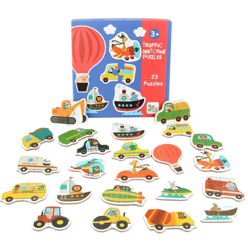 Kids Animal Puzzles for Toddlers 1 2 3 Years Boys Girls Learning Animals Memory Card Matching Game Educational Toys For Children