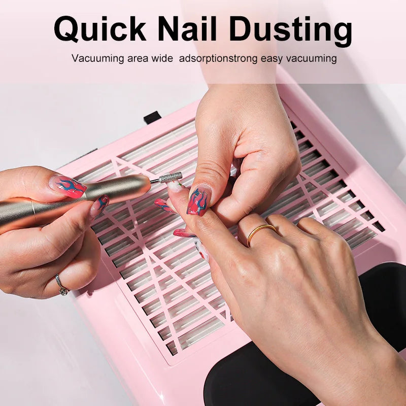 Nail Dust Collector Manicure Machine Tools Strong Power Nail Vacuum Cleaner With Remove Filter Nail Extractor Fan Nail Art Tool