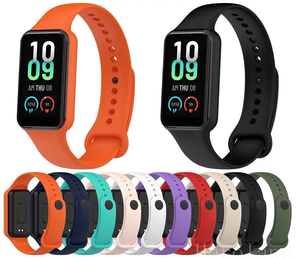 Fashion Silicone WatchStrap For Huami Amazfit Band 7 SmartWatch Band Bracelet Soprt Wristband For Amazfit band7 Strap Buckle new
