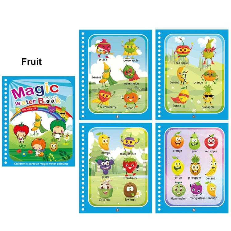 Reusable Magic Water Coloring Book Drawing Book for Kids Toddler Painting Book Montessori Educational Learning Toys