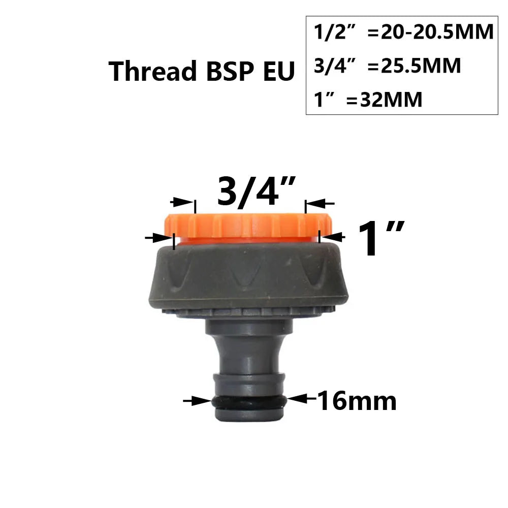 Garden Hose Quick Connector 1/2 3/4 1 Inch Pipe Coupler Stop Water Connector 16/20/32mm Repair Joint Irrigation System Fitting