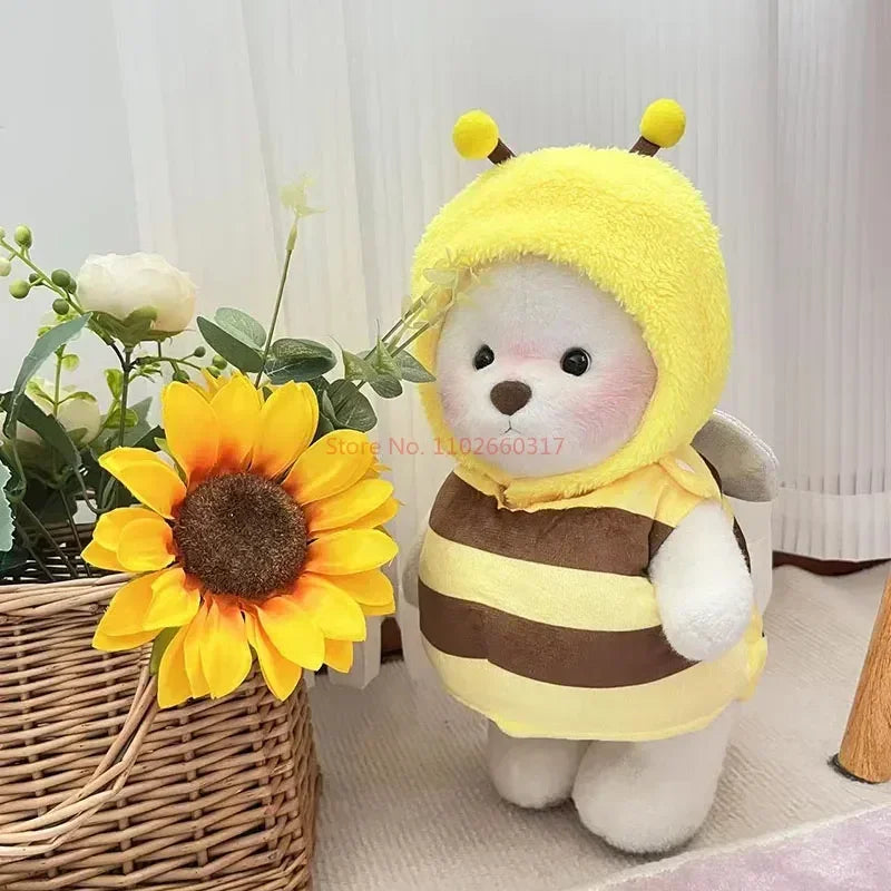 Clothes For 30cm Plush Toys Kawaii Plush Bear Doll Clothing Soft Bear White Brown Comfortable Cute Teddy Bear Kids Gift
