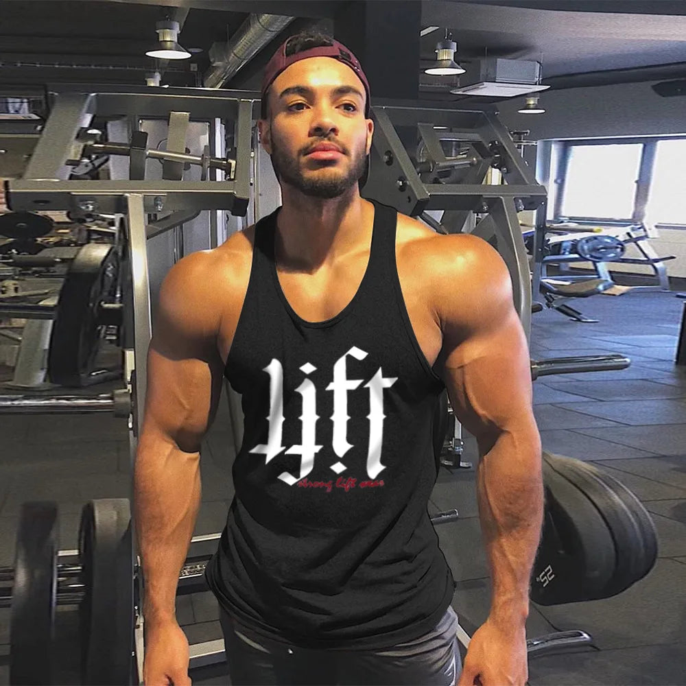 European And American Mens gyms Fitness Sleeveless Running Sports vest Mens Bodybuilding Tank Tops Summer Clothing for Plus Size