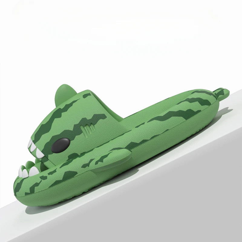 Women Shark Slippers Clapper flip flops House Cloud Platform Slides Summer Beach Sandals Men Male Shoes Fish Dot Cat Female