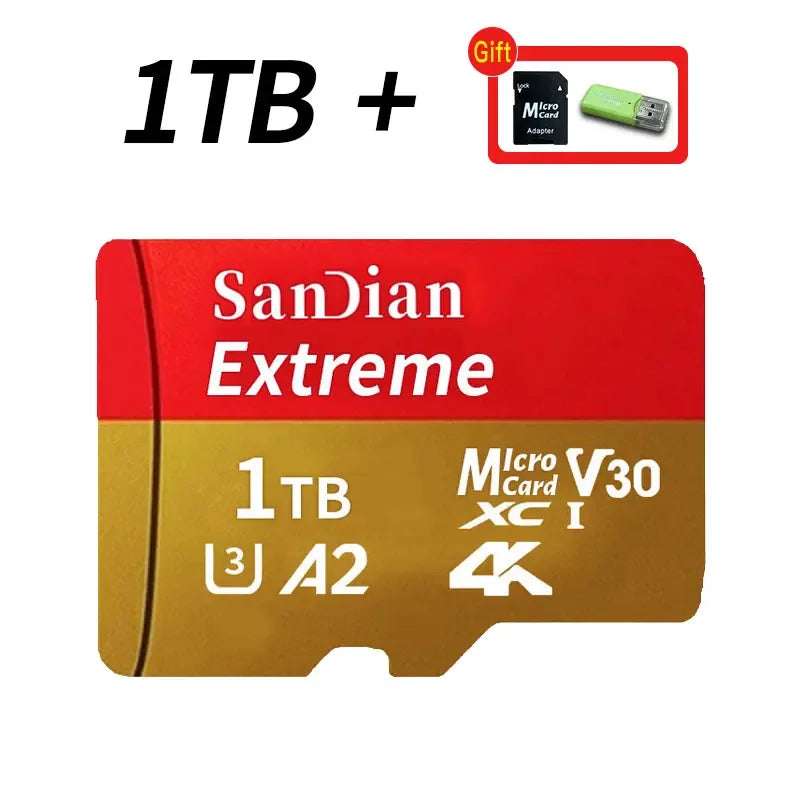 Original Flash Card 512GB Memory Card Large Capacity Micro TF Card 128GB 256GB High Speed SD Cards for PC/Phone/Camera/Mac