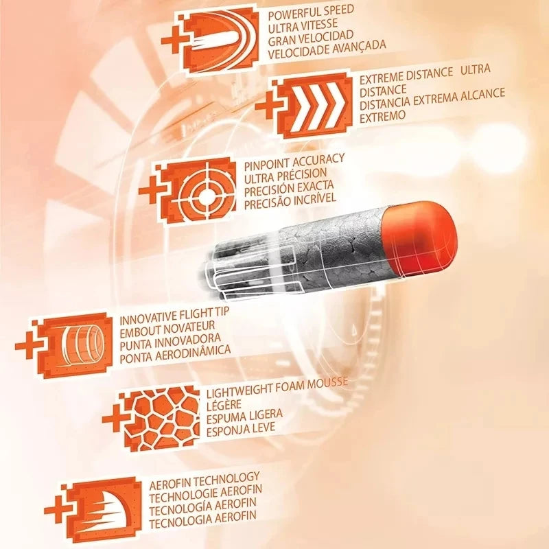 FRENSIT Black Bullets for NERF Ultra Toy Gun-Dart Refill Pack-The Ultimate in Dart Blasting-Compatible Only Ultra Blasters