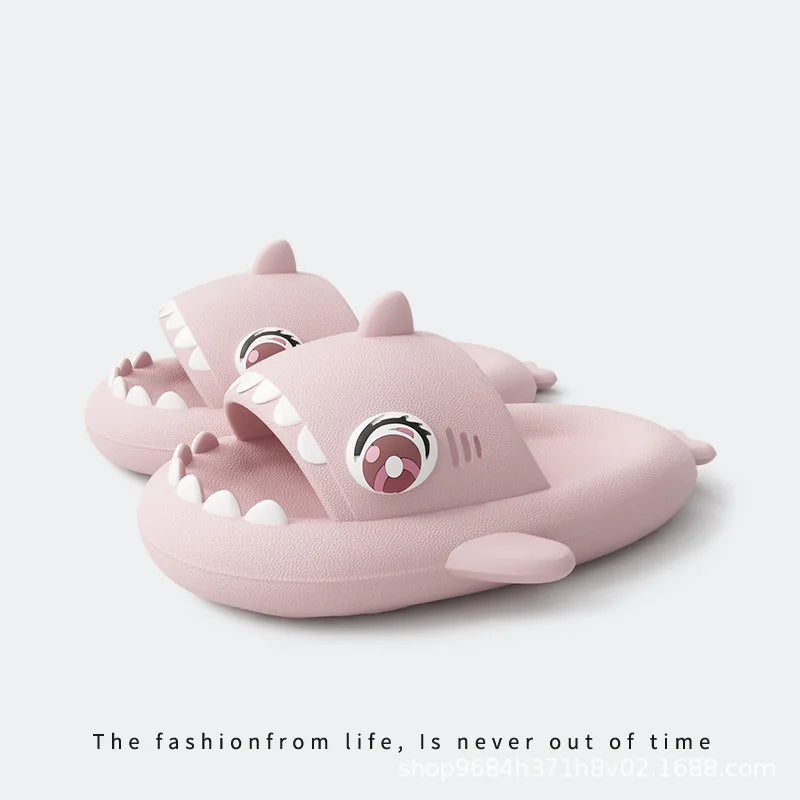 Women Shark Slippers Clapper flip flops House Cloud Platform Slides Summer Beach Sandals Men Male Shoes Fish Dot Cat Female