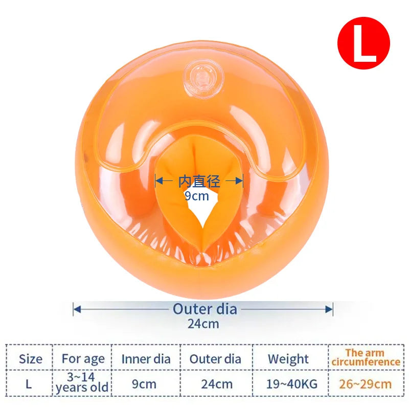 Swimbobo Children Swimming Arm Circle Boys and Girls Swimming Arm Circle Green Orange Thickened Inflatable Water Sleeve Toy