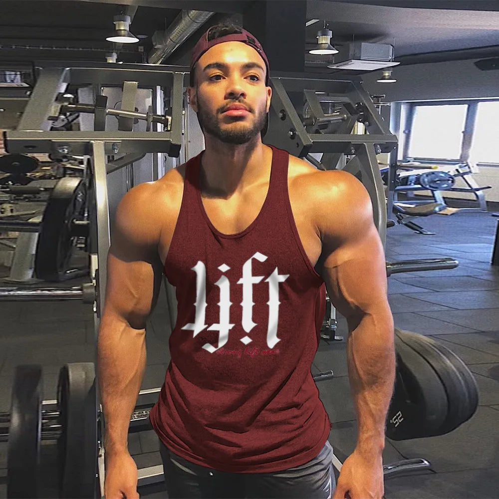 European And American Mens gyms Fitness Sleeveless Running Sports vest Mens Bodybuilding Tank Tops Summer Clothing for Plus Size