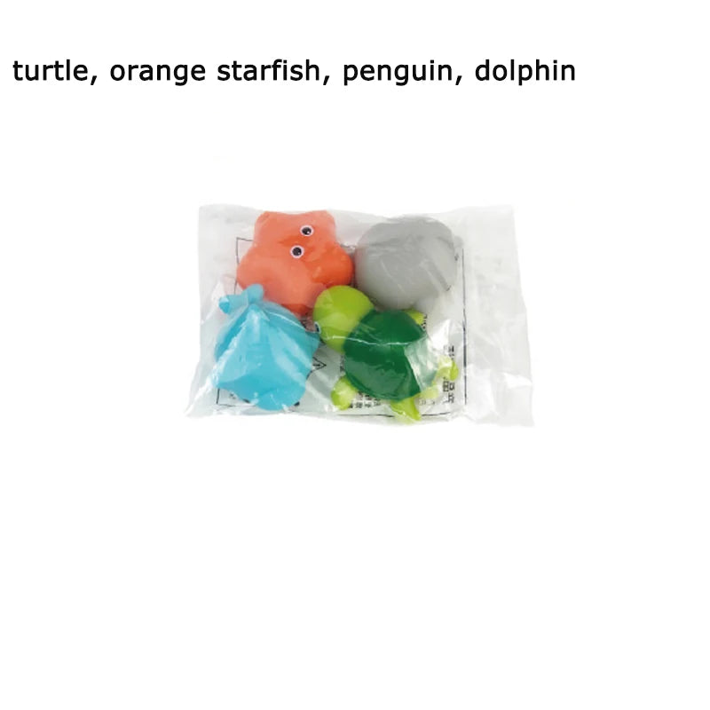 Pool Party Glowing Toys Bath Time Funny Bathtub Toy Water Sensor Luminous LED Ocean Animal Water Floating Toy For Baby Infant