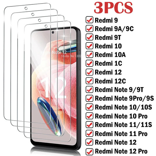 Premium Tempered Glass for Xiaomi Redmi Note 9 10 11 12 Pro 9S 10S 11S Screen Protector for Redmi  9 9A 10A 10C 9T 12C Low Price