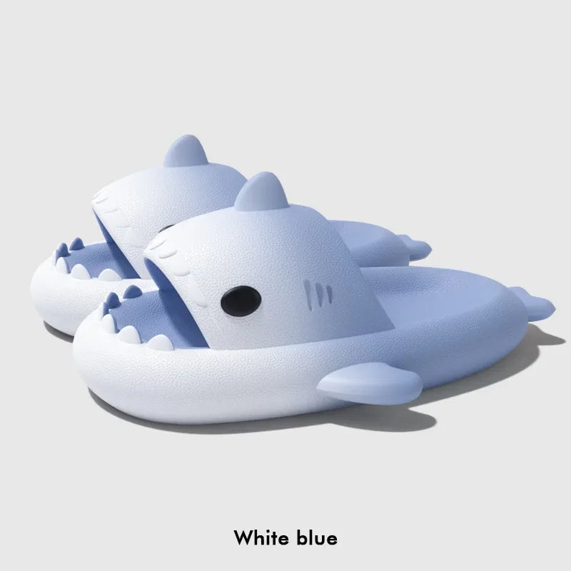 Home Shark Slippers Cloud Women Slides Clapper Summer Beach Indoor Soft Eva Sandal Men Male Non Slip Gradient Shoe Ladies Female