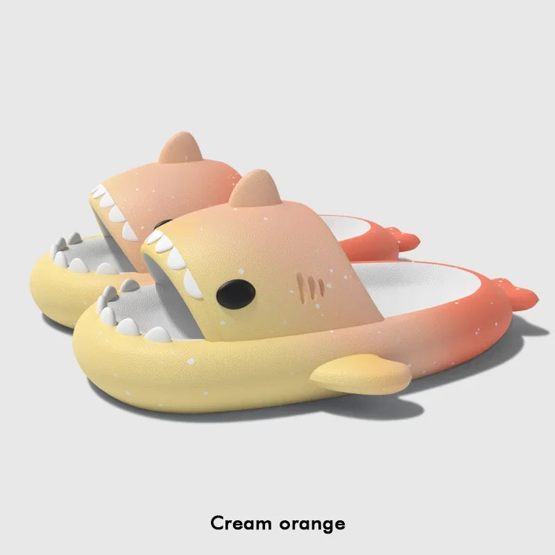 Home Shark Slippers Cloud Women Slides Clapper Summer Beach Indoor Soft Eva Sandal Men Male Non Slip Gradient Shoe Ladies Female