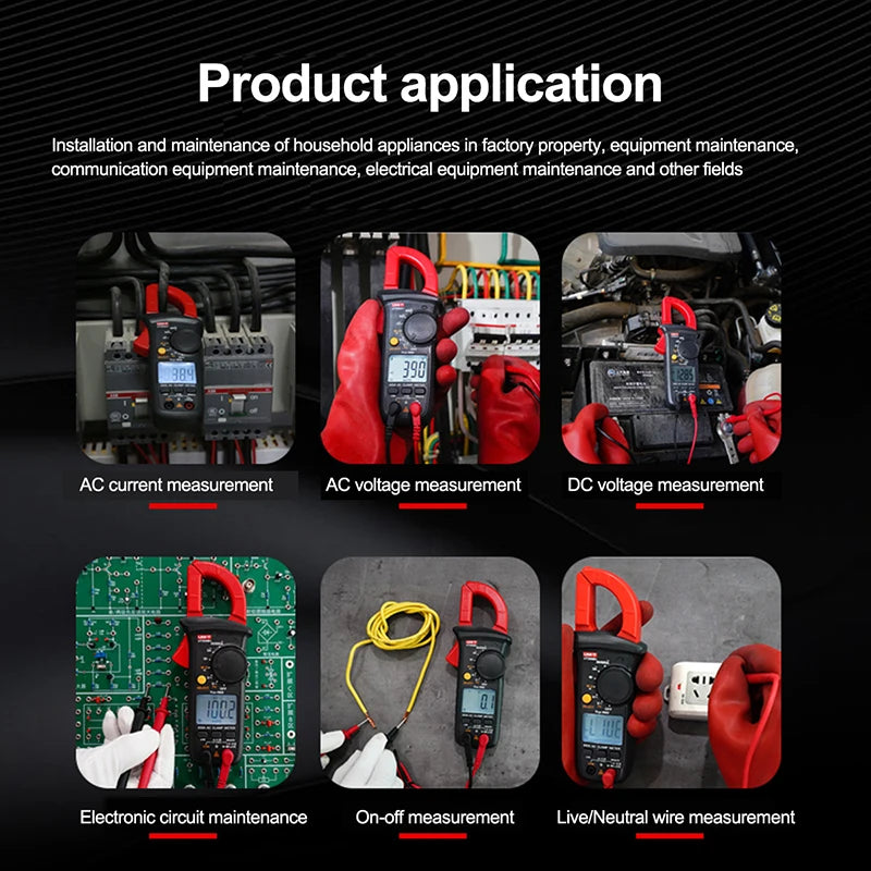 UNI-T UT210E UT202A UT204 Plus Clamp Meter AC/DC Digital Voltmeter Ammeter Pliers Multimeter Professional Electrical Multitester