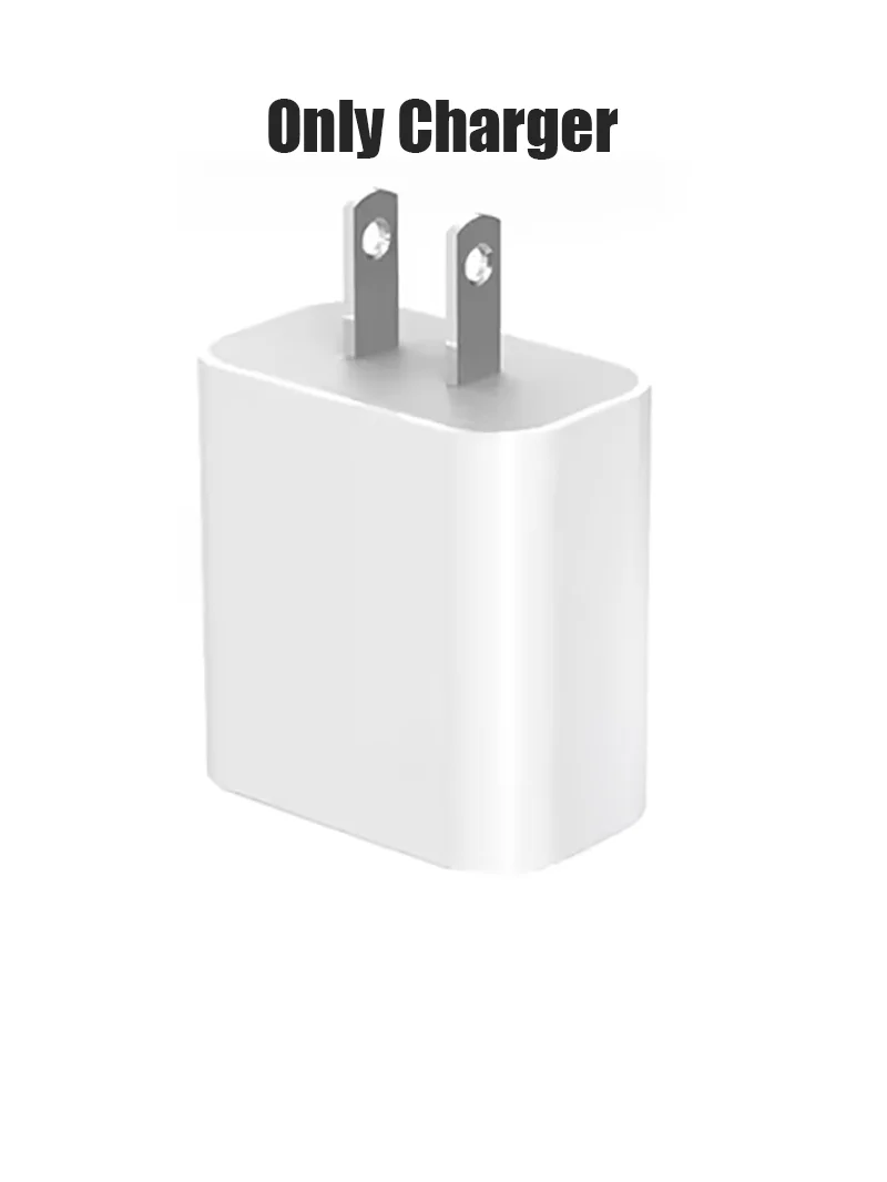 1-2 Sets 20W US PD Fast Charger For iPhone 14 13 12 11 Pro Max Plus XR Xs 7 8 1M/3.3 Ft USB C Fast Charging Cable Accessories