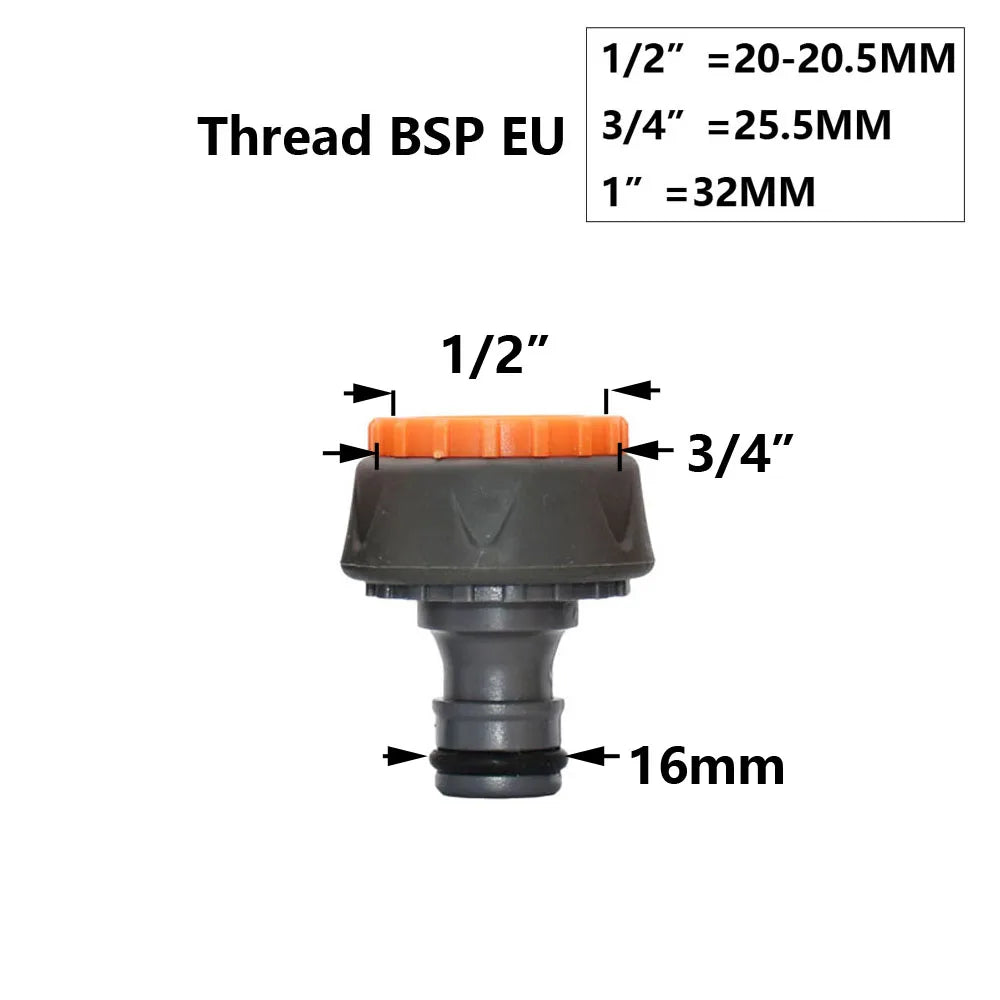 Garden Hose Quick Connector 1/2 3/4 1 Inch Pipe Coupler Stop Water Connector 16/20/32mm Repair Joint Irrigation System Fitting