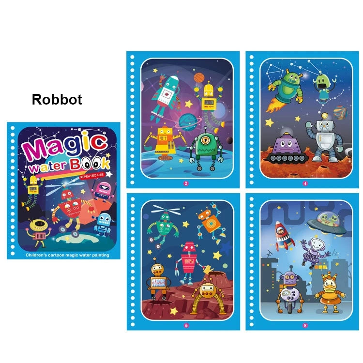 Reusable Magic Water Coloring Book Drawing Book for Kids Toddler Painting Book Montessori Educational Learning Toys