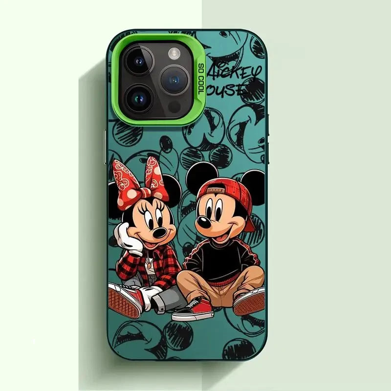 Disney Mickey Minnie Mouse Full Screen Phone Case for iPhone 16 15 14 13 12 11 ProMax 7 8 Plus XR XS MAX 13 Mini Cool Back Cover