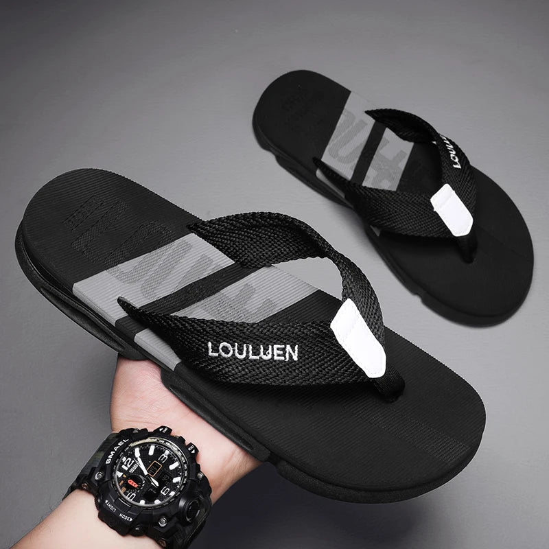 Men's Flip Flops Men Home Slippers Casual Beach Shoes Size 39-45
