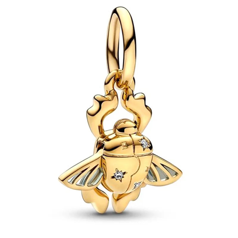 Disney Mickey Minnie Ice and Snow Princess Cartoon Series Pendant DIY Large Hole Zinc Charm Jewelry