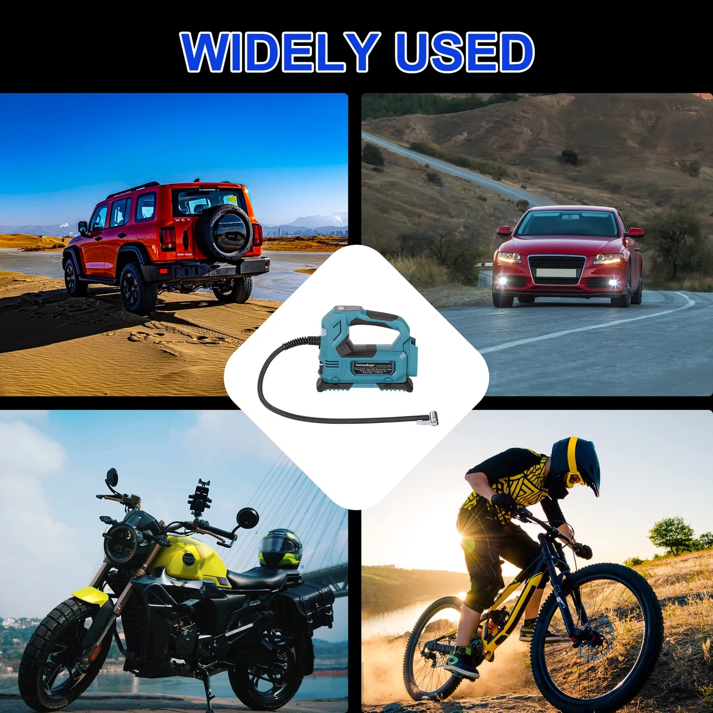 Cordless Electric Air Pump For Car Bicycle Tires Balls Portable Car Tire Inflator Air Compressor For Makita 18V Battery