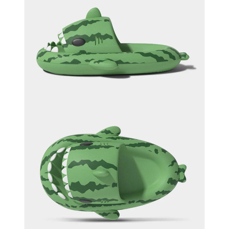 Women Shark Slippers Clapper flip flops House Cloud Platform Slides Summer Beach Sandals Men Male Shoes Fish Dot Cat Female