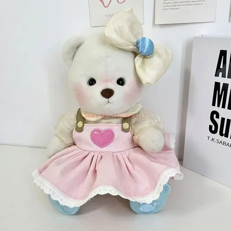 Clothes For 30cm Plush Toys Kawaii Plush Bear Doll Clothing Soft Bear White Brown Comfortable Cute Teddy Bear Kids Gift