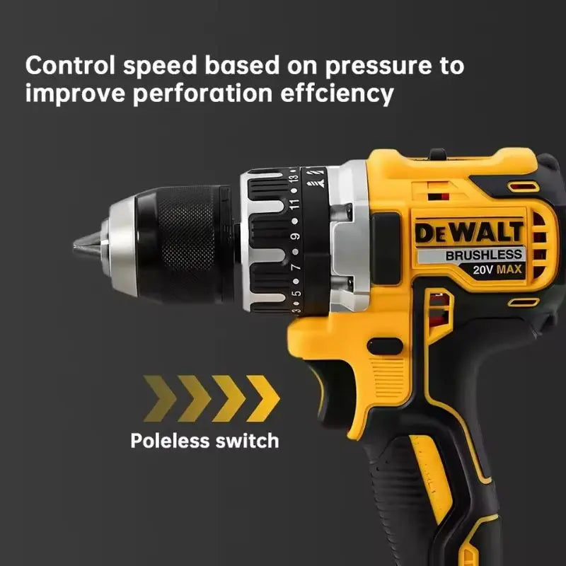 Dewalt DCD796 13mm Brushless Impact Electric Drill Multifunctional Cordless Screwdriver Rechargeable 20V Battery Power Tools