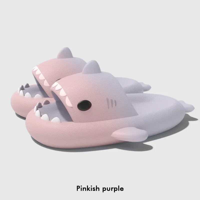 Home Shark Slippers Cloud Women Slides Clapper Summer Beach Indoor Soft Eva Sandal Men Male Non Slip Gradient Shoe Ladies Female