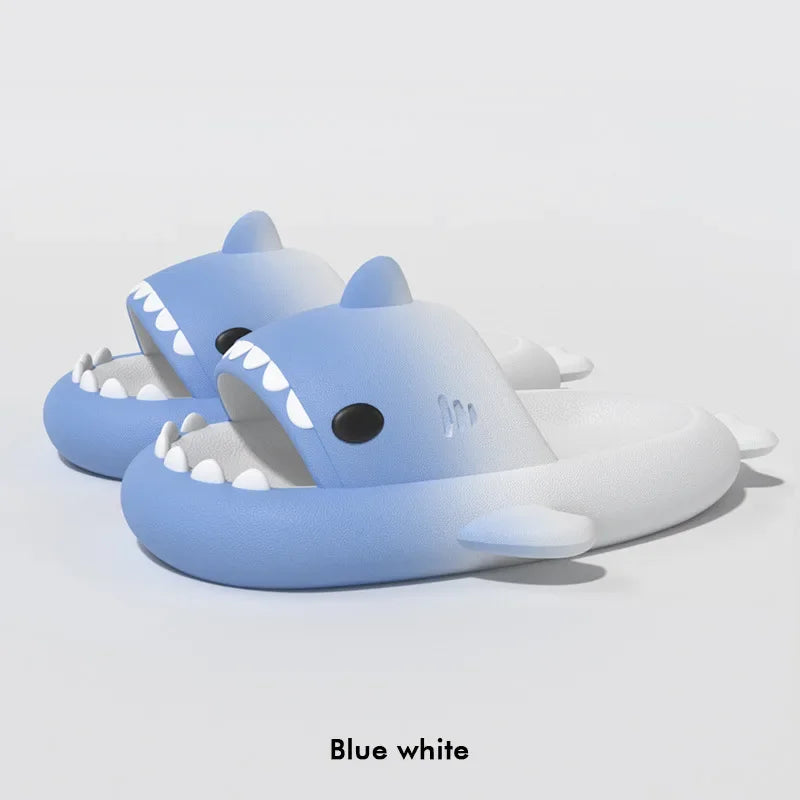 Home Shark Slippers Cloud Women Slides Clapper Summer Beach Indoor Soft Eva Sandal Men Male Non Slip Gradient Shoe Ladies Female
