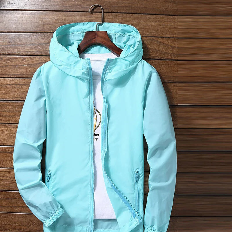 S-7XL Windproof Quick Dry Coat Ultra-Light Waterproof Jacket Men Women UV Outwear Camping Hiking Cycling Running Sport Rain Coat