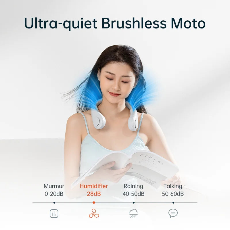 JISULIFE Rechargeable Portable Neck Fan