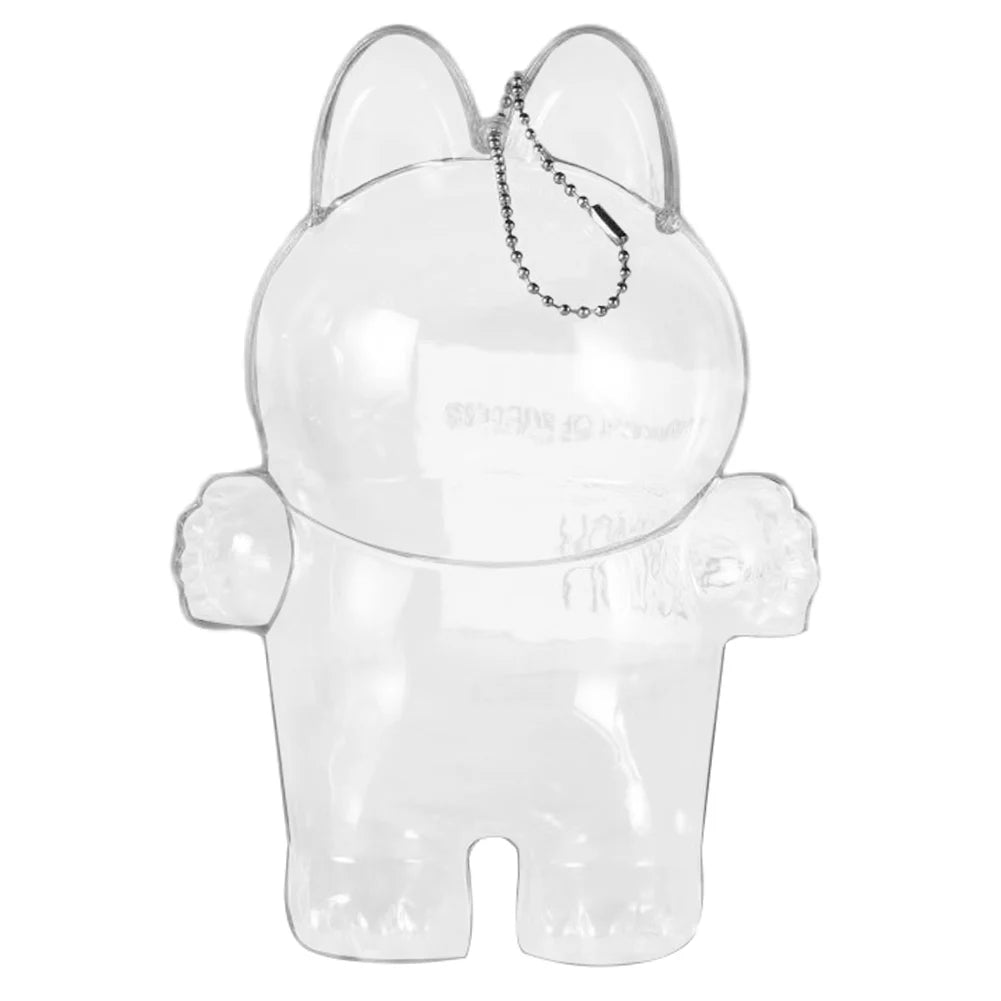 For Labubu Transparent Protective Cover Dustproof Monster Toy Storage Case Cute Elf Plushie Display Cover for Holiday Gifts