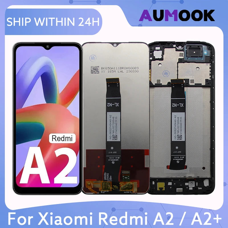 6.52" IPS LCD Display For Xiaomi Redmi A2 A2+ A2 Plus Touch Screen Digitizer Assembly 23028RN4DG 23028RNCAG Replacement Parts