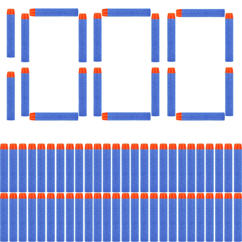 FRENSIT Blue Round Head Bullets 7.2cm for Nerf N-strike Elite Series Blasters Foam EVA Refill Darts Kids Toy Guns Accessories