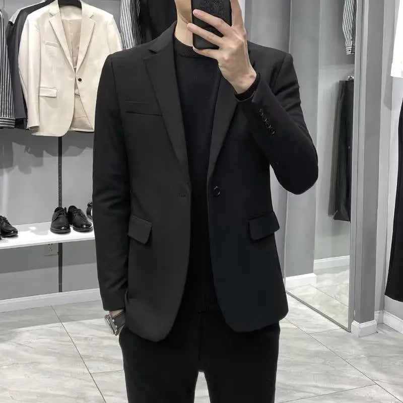 Dress Business Men's Suit Jackets Plus Big Size Oversize Coat Black Vintage Summer Classic Fashion 2024 Male Blazer New in Suits