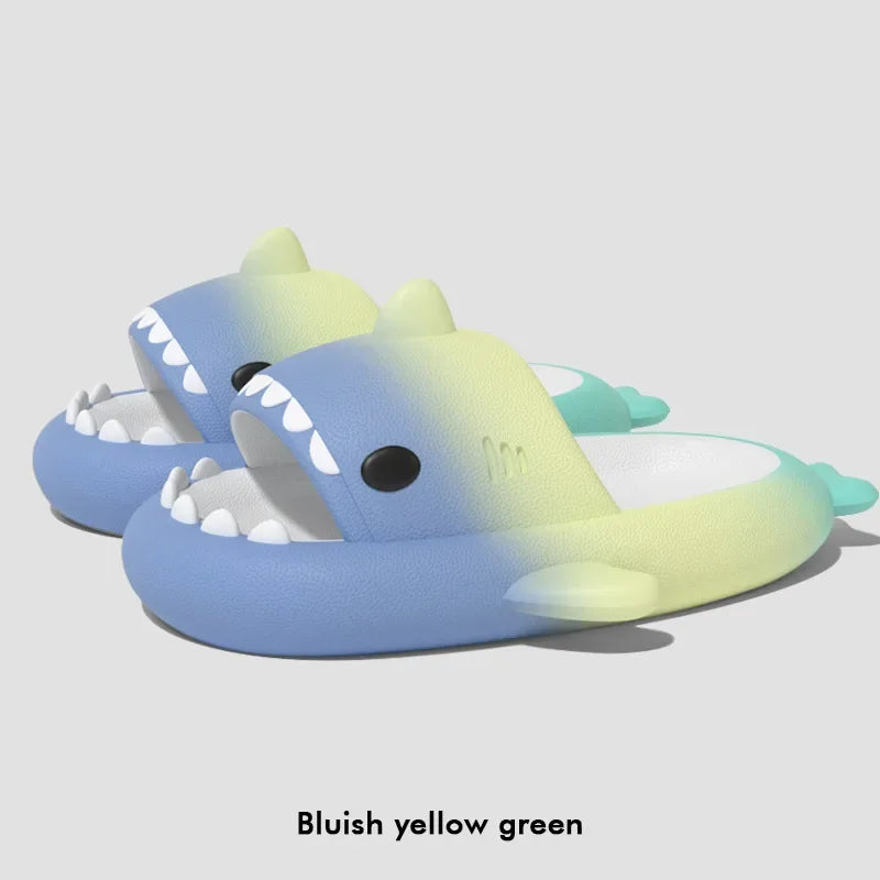 Home Shark Slippers Cloud Women Slides Clapper Summer Beach Indoor Soft Eva Sandal Men Male Non Slip Gradient Shoe Ladies Female